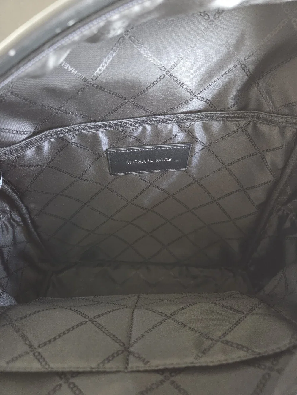 Michael Kors Men's Black Leather Brooklyn Explorer Logo Backpack New